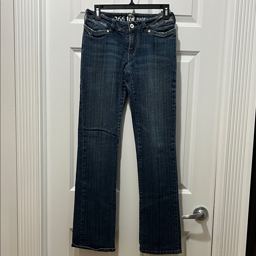 Stylish Dark Blue Boot Cut Jeans for Women